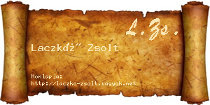 Laczkó Zsolt névjegykártya